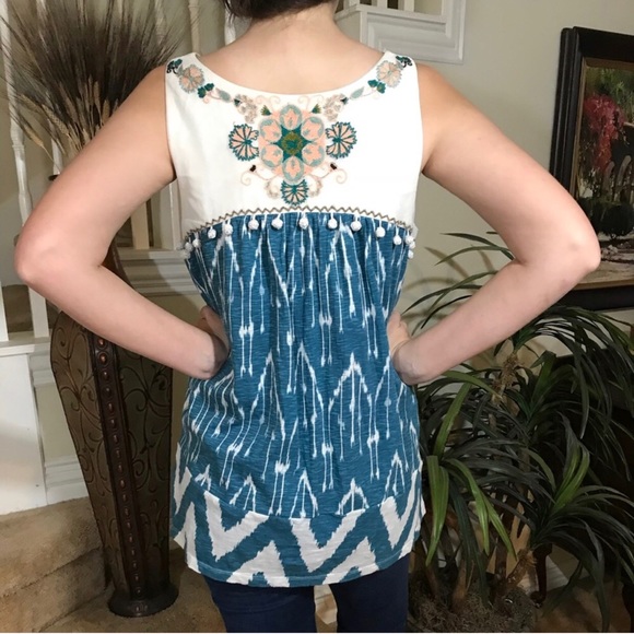 Anthropologie Floreat Cascata Embroidered Tunic - Picture 3 of 4